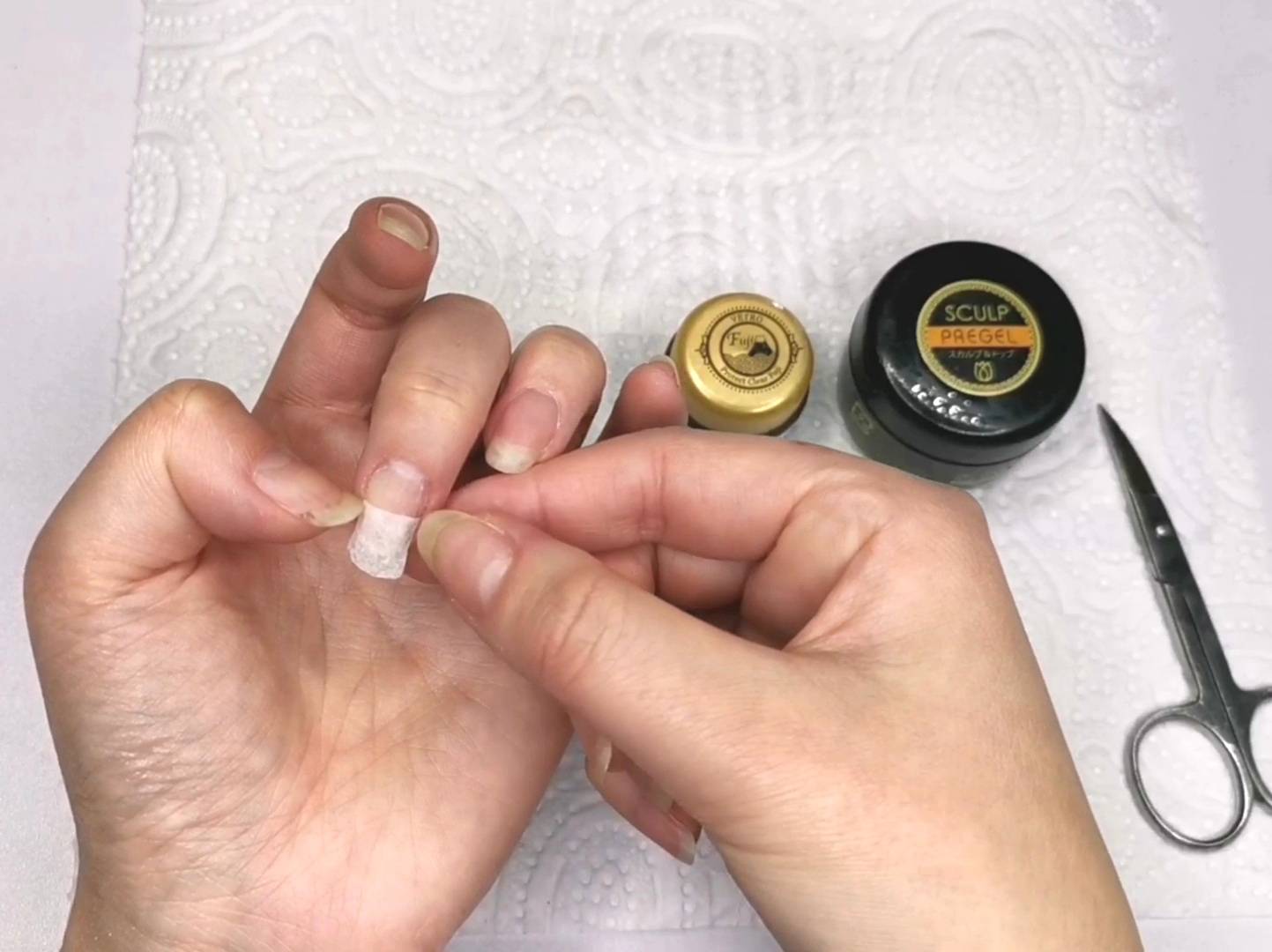 爪とテイッシュのサイズを確認
